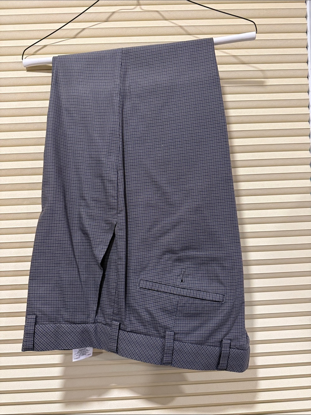 Brooks Brothers Men's Gray Micro-Check Dress Pants